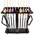 Cue Rack Only - 10 Pool - Billiard Stick & Ball Set Floor - Stand Choose Mahogany, Black Or Oak Finish (Black-)