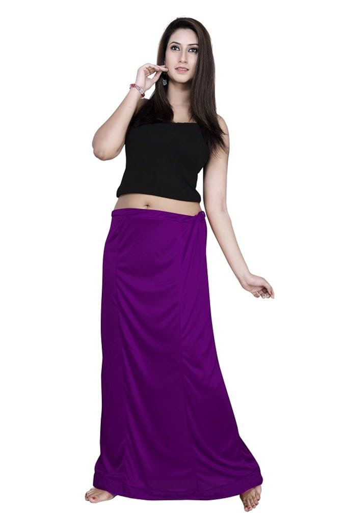 gargi ladies micro satin lycra petticoats with dtm lace at bottom hem (ogsp-10)