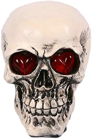 Toponechoice Halloween Party Decoration Skull Skeleton Figurine Statue Sculpture (Light-up Skull #2)