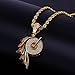 JINAO 18k Gold Plated ICED Out Toilet Roll Dollar Sign Pendant Necklace