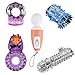 ULTRA DNA 5pcs Vibrating Erection Ring,Penis Ring,Crystal Caterpillar Thorn Condoms,AV Waterproof Magic Vibrator