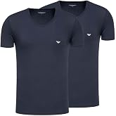 Emporio Armani Men's Cotton V-Neck T-Shirt, 2-Pack
