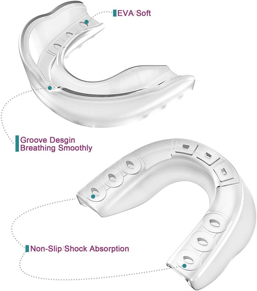 Mouth Guard Sports Youth Football Mouthguard Moldable Kids Adults Mouthpiece Teeth Protective Braces Bite Guards EVA BPA Free for MMA Boxing Lacrosse Hockey Wrestling Basketball Mouth Guard (3 Pack) : Sports & Outdoors