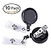 KUUQA Retractable Badge Reel with Alligator Clip for Key Cards and ID Cards (10 Pack)