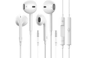 2 Pack-Apple Earbuds/iPhone Headphones/Earphones with 3.5mm Plug [Apple MFi Certified] Built-in Microphone&Volume Control Com