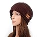 Pococina Unisex Soft Knit Smart Bluetooth Headset Beanie Hat Speakerphone Cap (Wine Red)