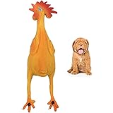 Rubber Chicken Dog Toys - Natural Rubber (Latex) - Small Breeds Puppies Lead-Free Chemical-Free - Complies with Same Safety S
