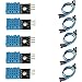 HiLetgo 5pcs DHT11 Temperature Humidity Sensor Module Digital Temperature Humidity Sensor 3.3V-5V Humidity Measure Range 20%-95% Temperature Measure Range 0-50℃ Celsius with Dupont Wires primary