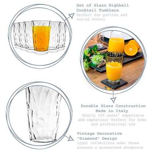 Bormioli Rocco Diamant-Highball Cocktailgläser Set - 470ml - Packung mit 24 – Bild 3