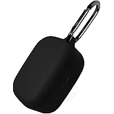 Geiomoo Silicone Case Compatible with Bang Olufsen Beoplay EX, Protective Cover with Carabiner (Black)