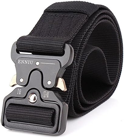 49" Thicker ENNIU Men Military Tactical Belt Alloy Buckle Belt Nylon Strap