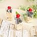 Ilyapa 3oz Plastic Dessert Cups - 40 Pack Mini Dessert Cups with Spoons - Clear Reusable Small Appetizer Cup for Cheesecake Shooters, Chocolate Mousse, Parfait - Party and Catering Supplies - Square