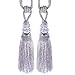 Gotoole Home Decor 1 Pair Tassel Beaded Tiebacks Window Curtain Fringe Tie