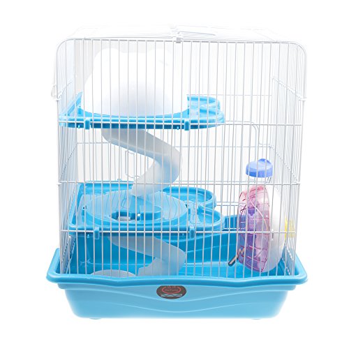 GNB PET Hamster Cage DIY Pet Mice Habitat, Multi-Level Habitat for Exotics with Complete Accessories, Orange - Thumbnail 4