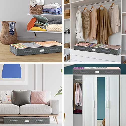 Fixwal Under Bed Storage Bins 3 Pack 75L Underbed Storage Containers