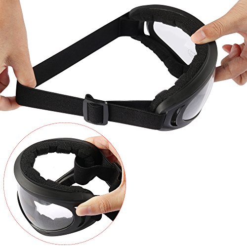 Balaclava Ski Face Mask, Vanmor Windproof Outdoor Ski Mask + UV400 Protection Anti-fog Ski Goggles for Cycling, Biking, Ski and Snowboard for Kids Men and Women (Black Mask + Clear Lense)