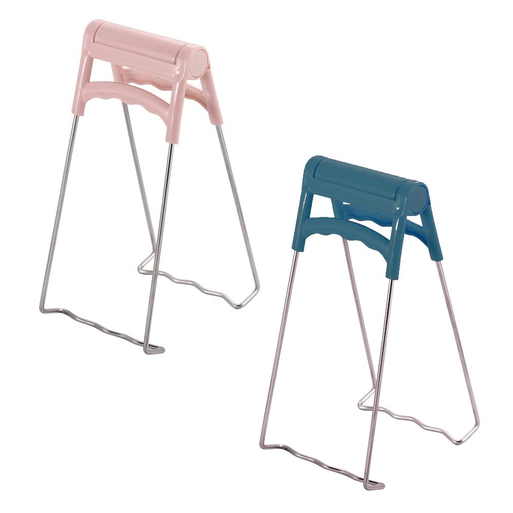 2 Pcs Stainless Steel Hot Bowl Clip Multifunction Anti-scalding Bowl Clip with Plastic Handle Pot Gripper Plate Clip Foldable Bowl Clip Cooking Tool for Kitchen