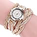 Hunputa Women Luxury Crystal Women Gold Bracelet Quartz Wristwatch Rhinestone Clock Ladies Dress Gift Watches (Gold)