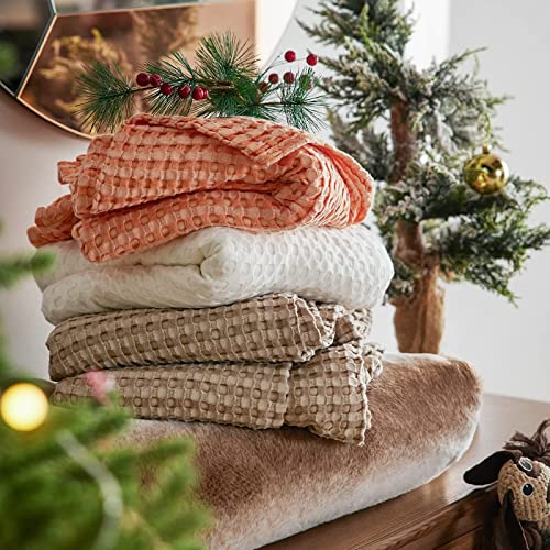 Bedsure Viscose from Bamboo Blanket Queen Size Cream White Summer