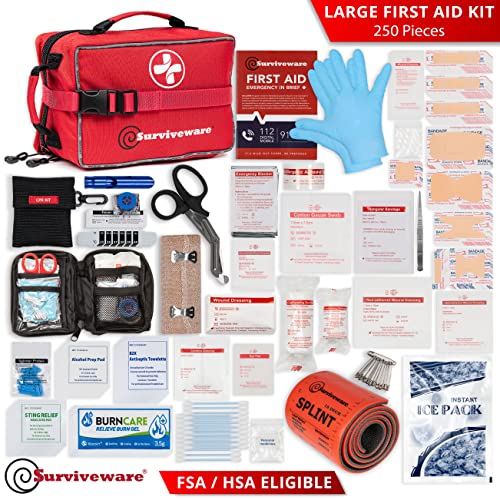 Surviveware Comprehensive Premium First Aid Kit Emergency Medical Kit