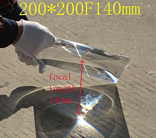 2-Pack Fresnel Lens 200*200MM Focal Length 140MM Acrylic solar magnifying lenses, solar concentrator for Fire Starter/Solar project/Scientific Research&Education/DIY solar heating By Six Seasons - Thumbnail 7