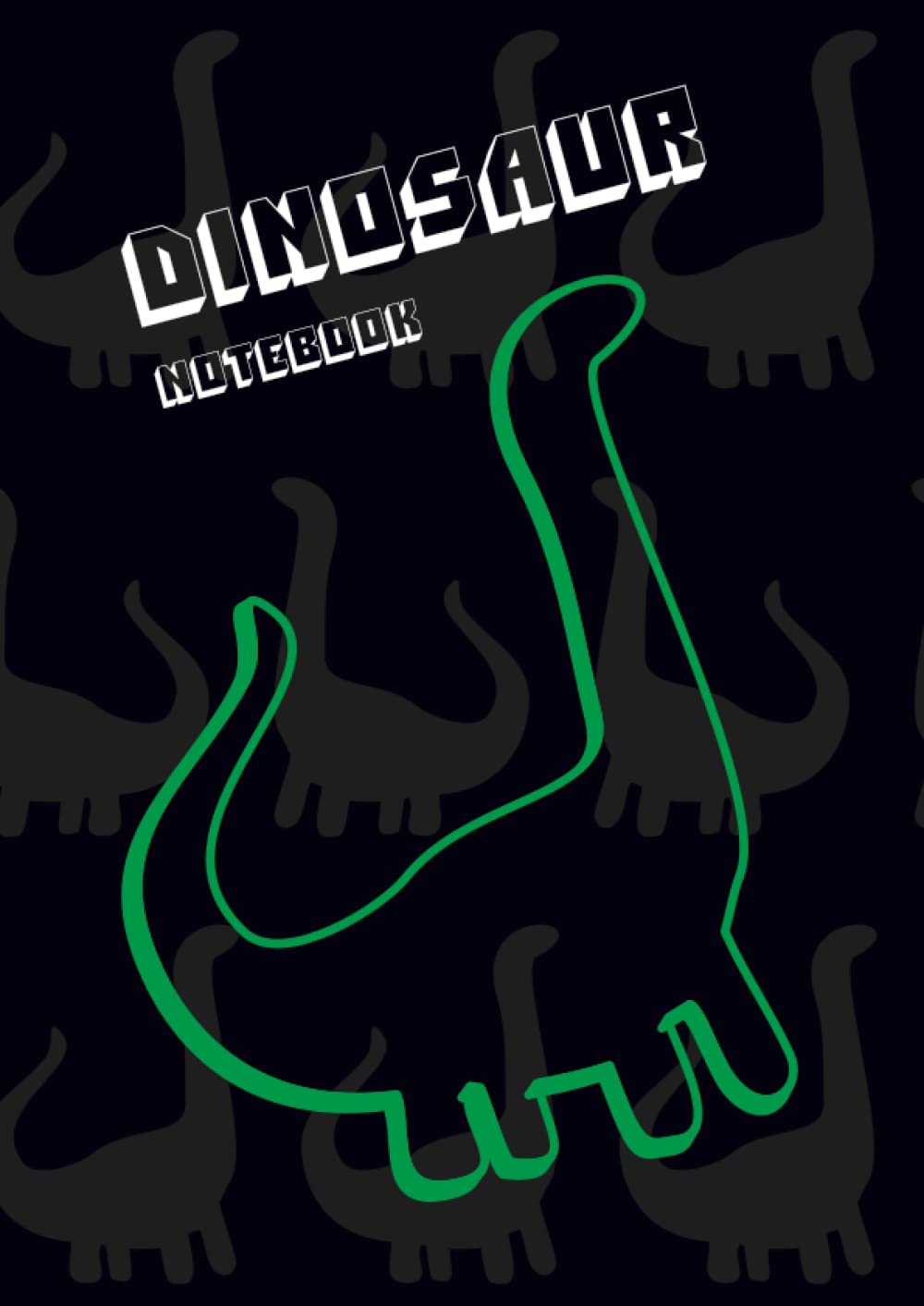 Dinosaur Notebook: (Black Edition) Fun notebook 192 lined pages (A4 / 8.27x11.69 inches / 21x29.7cm)