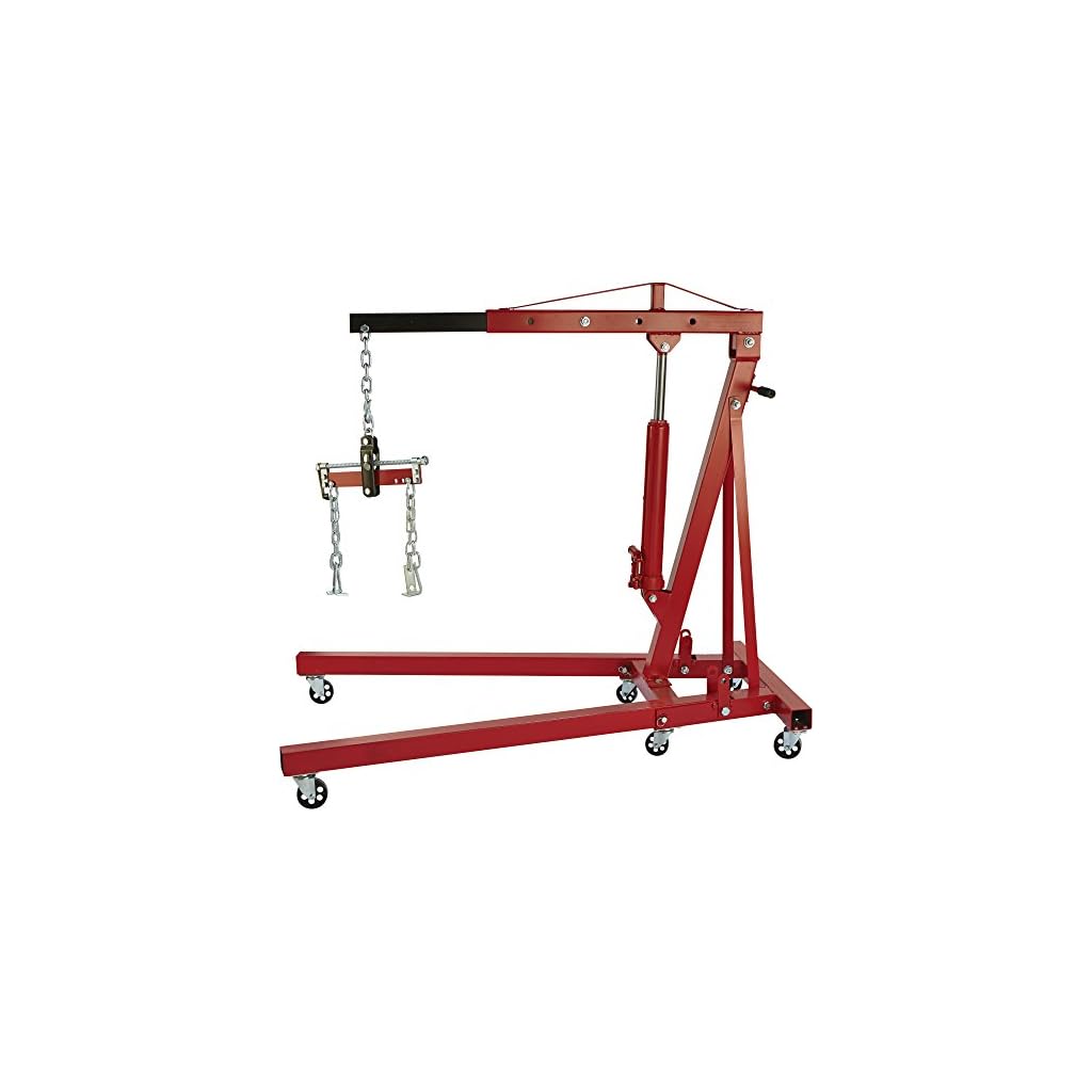 Strongway Hydraulic Engine Hoist with Load Leveler 2Ton Capacity