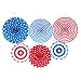 Fiesta Colorful Paper Fans Lantern Round Wheel Disc Design for Party,Event,Wedding Birthday Carnival Home Decorations (Colorful, 12PCS)