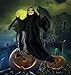JOYIN 25-inch Animated Skeleton Ghost Halloween Decoration with Blowing Wings, Glowing Red Eyes