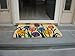 Natural Multi Tulip Design Indoor Outdoor Woven Coir Mat, 18 by 30 by 1-inch, Front Door Welcome Mat for Entryways