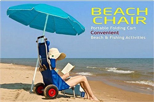 Catalina Creations Folding Beach Chair and Beach Cart Combo