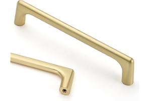 Asidrama 10 Pack 5 Inch(128mm) Brushed Gold Cabinet Pulls Cabinet Handles, Cabinet Pulls Kitchen Cabinet Hardware for Cupboard Drawer Pulls