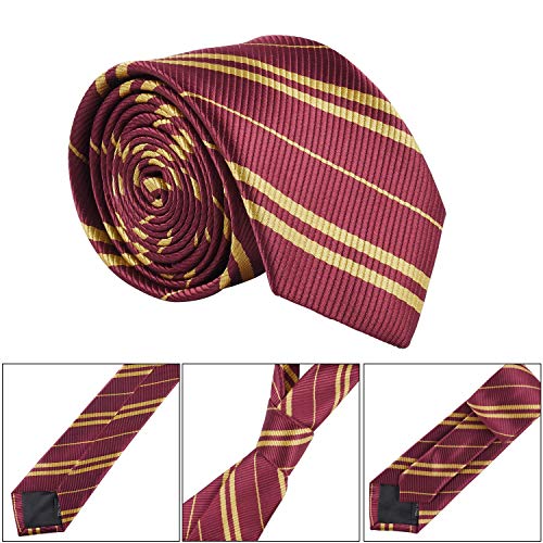 MISS FANTASY Cosplay Tie for Birthday Party Costume Accessory Necktie for Halloween Party (Red) - Thumbnail 4