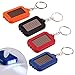 Ireav 4PCS Solar Key Chain Flashlights 3 Mode LED Emergency Flash Light Camping Lamp Pocket Torch Backpack Light