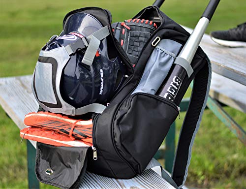 baseball bag with helmet holder