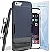 Encased Ultra Slim Combo Compatible to iPhone 6S CASE & Clip Soft-Touch Slider Shell + Belt Clip Holster (Includes HD Screen Guard) (Blue/Gray)