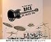 Vertigo Creative Products for Those About to Rock Large - Wall Décor Sticker Vinyl Decal - 3 Free Bonus Guitar Silhouette Decals