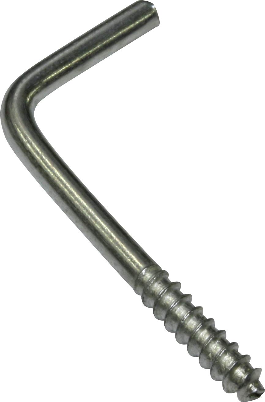 Gardinia Screw hooks for curtain rods and window rods, 20 pieces, length: 2.5 cm, metal, galvanised, matt silver
