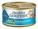 Blue Buffalo Healthy Gourmet Natural Adult Meaty Morsels Wet Cat Food, Chicken 3-oz cans (Pack of 24)