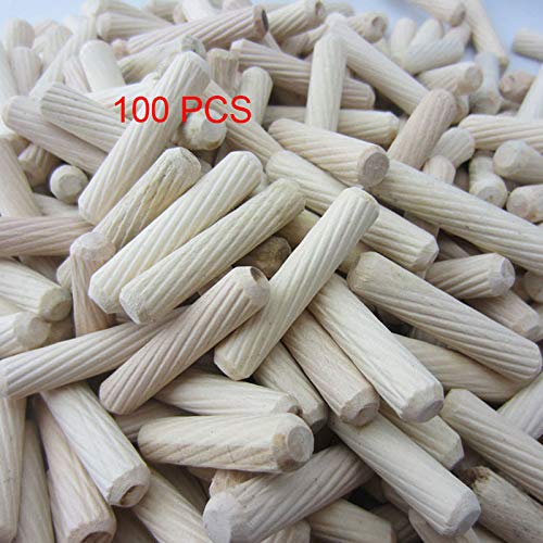 Ochoos 100pcs Per Lot 12mm Diameter Hardwood Round Furniture Fitting Wood Dowel Pin 50mm/100mm Length Wooden Craft Dowel Pins Rods - (Diameter: 12mm Diameter, Length: 100mm100pcs) - Thumbnail 4