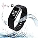 Iwown i6 pro Waterproof Bluetooth 4.0 IP67 Smart Band Bracelet 24-hour Real-time Heart Rate Monitor Fitness Tracker Wristband for Andriod IOS Black