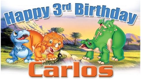 Land Before Time Birthday Banner 3ft X 21 in. - Customize