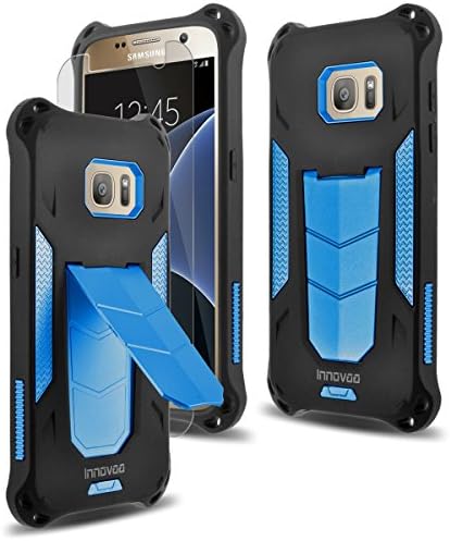 Samsung Galaxy S7 / G930 Case, INNOVAA Robust Armor Kickstand Case (Not Compatible with Samsung Galaxy S7 Edge / G935) W/ Free Screen Protector &amp; Touch Screen Stylus Pen - Blue
