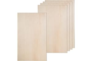 AWIZOM 24 Pack Basswood Sheets for Crafts-12 x 20 x 1/8 Inch- 3mm Thick Plywood Sheets with Smooth Surfaces-Unfinished Rectangular Wood Boards for Laser Cutting, Wood Burning, Architectural Models, Staining