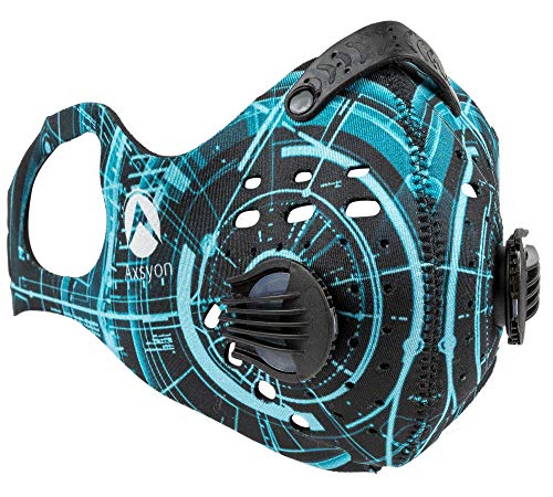 Axsyon Dust Mask with EAR LOOPS- 2 Activated Carbon Filters, 2 Sponies (anti-fog/comfort foam nose bridges) & 2 Valves included. N99/PM2.5- for Work, Cleaning, Woodworking, Mowing, Outdoor Activities