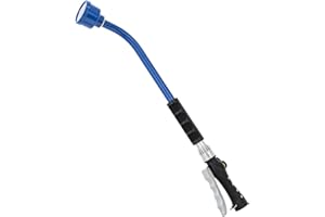 RESTMO Heavy Duty Full Metal 24 Inches Watering Wand, Gentle Soft Full Shower Sprayer Wand with Lockable Front Trigger, Hose 