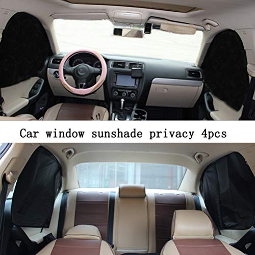 Side Window Sunshades for Car - 2 Pcs Front Sun Shades for Baby Women Men Black Car Curtains Foldable Upgraded Version of Magnetic(Front-2) - Thumbnail 2