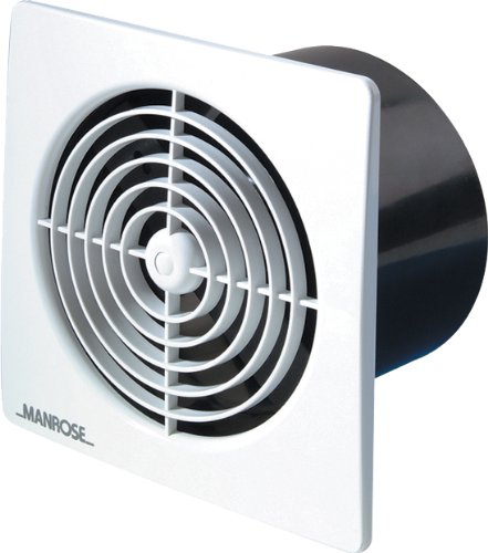 Manrose 100mm Low Profile Extractor Fan/Timer - White