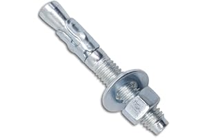 ini moni 3/8" x 2-3/4" Wedge Anchor, Concrete Anchors zinc Plated, Heavy Duty Expansion Bolt Fasteners for high Strength Concrete Bricks/Blocks, Natural Stone, 20 pcs