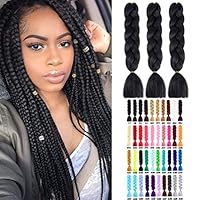 CXYP 24 Inch Synthetic Braiding Hair 3pcs/lot Afro Jumbo Braiding Hair Extensions 100g/pc Kanekalon Fiber for Twist Braiding Hair